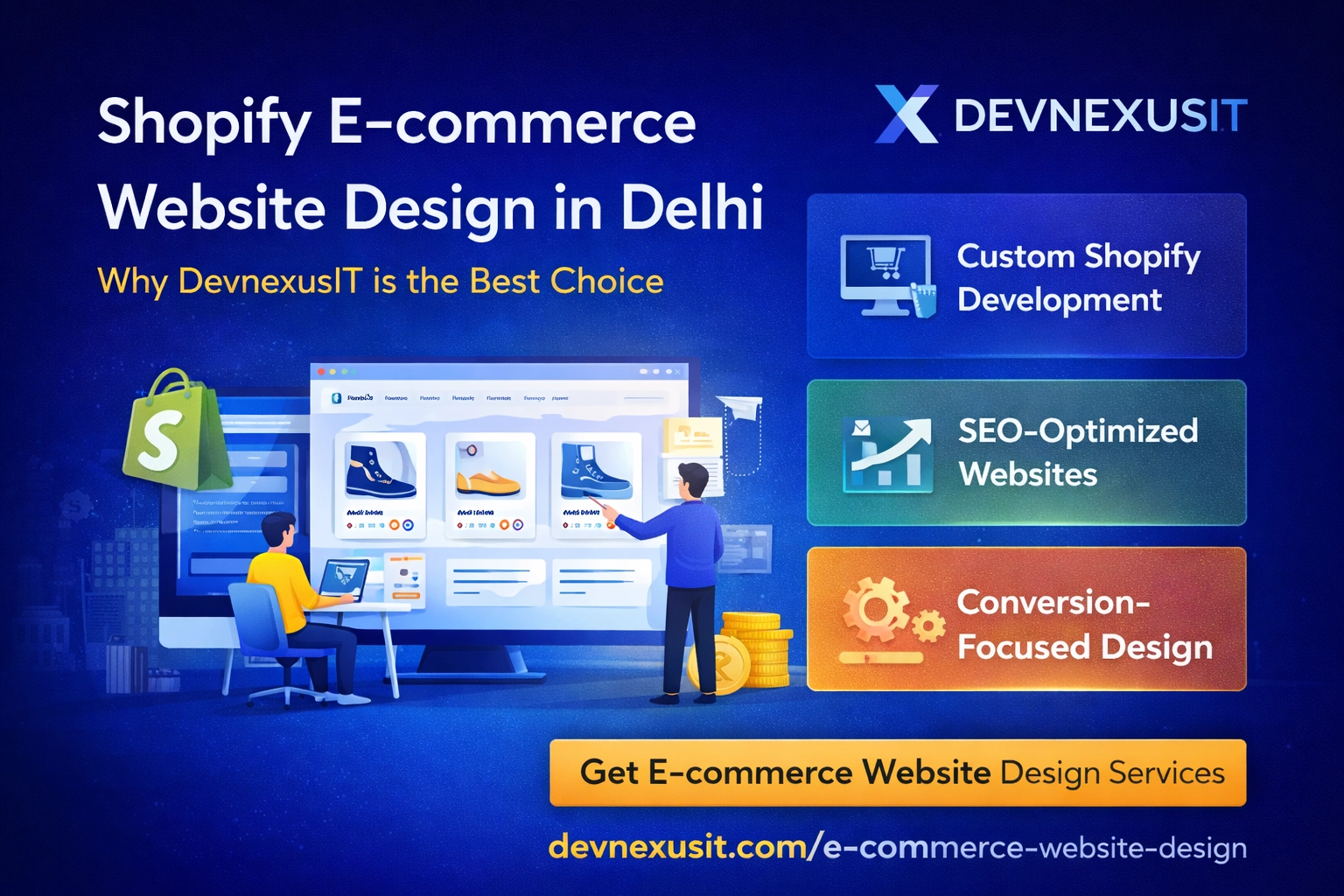 Shopify E-commerce Website Design in Delhi – DevNexusIT