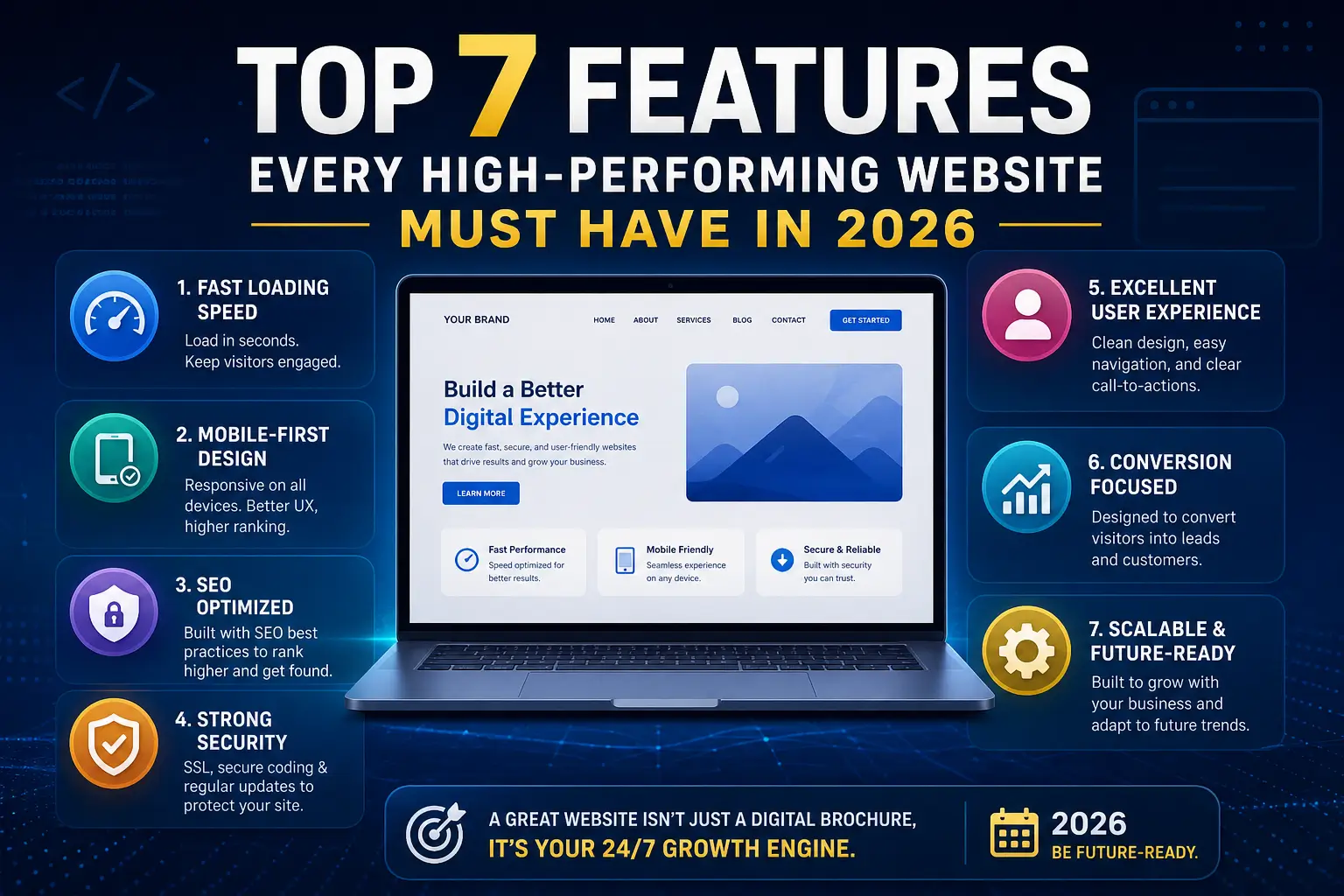 Top 7 Features Every High-Performing Website Must Have in 2026
