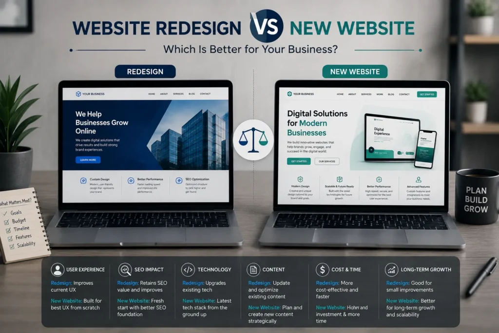 Website Redesign vs New Website: Which Is Better for Your Business?