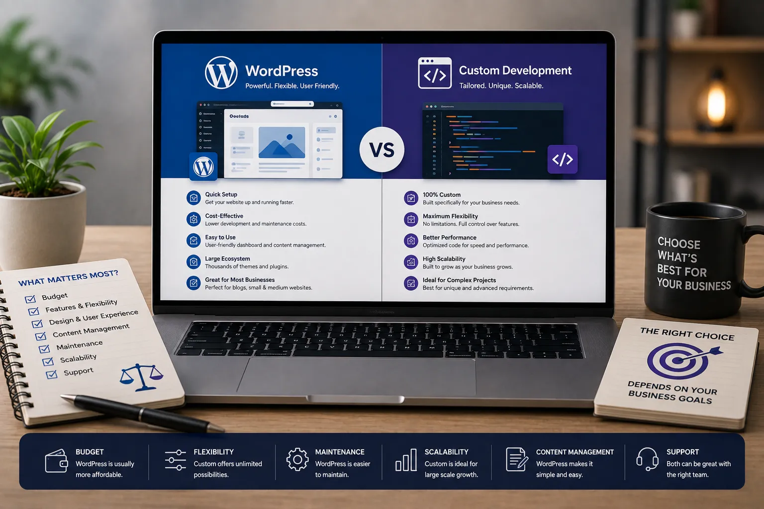 WordPress vs Custom Website Development: Which Should You Choose?